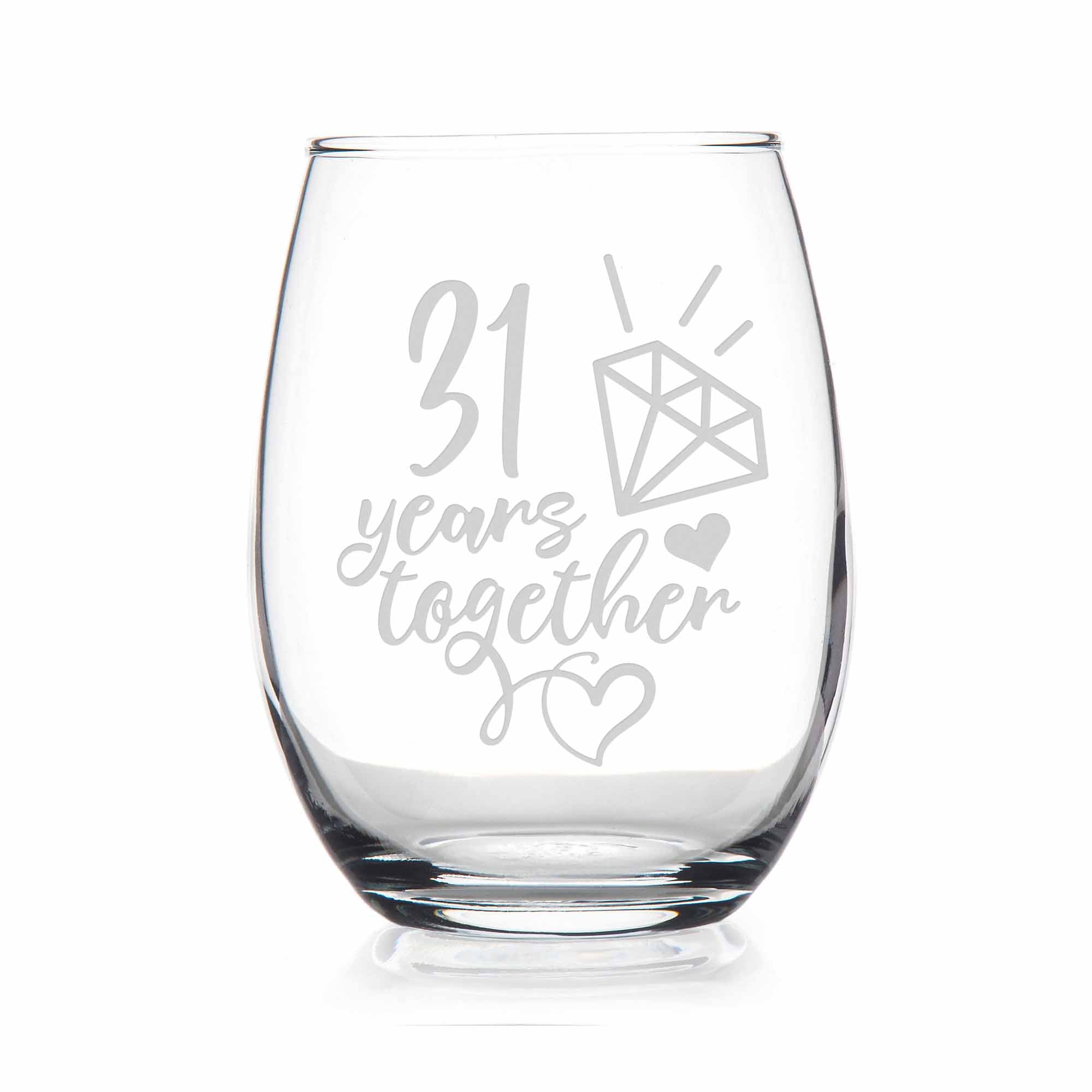 2 x Tipsy Wine Glass Weeding Anniversary Gift Glasses Drinking Let's Get  Tipsy