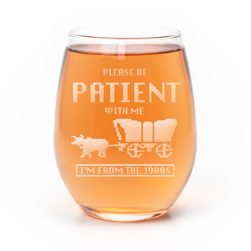 1900S Wagon Birthday Stemless Wine Glass