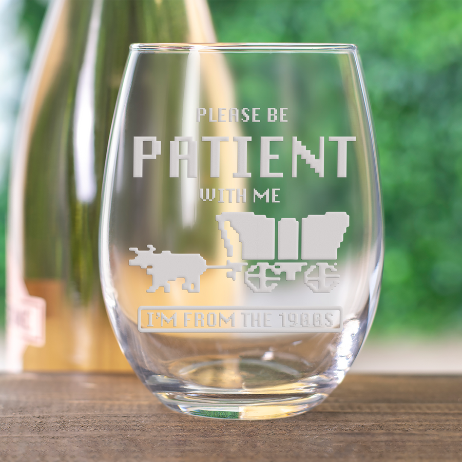 1900S Wagon Birthday Stemless Wine Glass