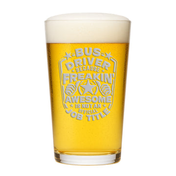 Awesome Job Bus Driver Pint Glass