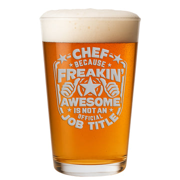 Awesome Job Chef Pint Glass