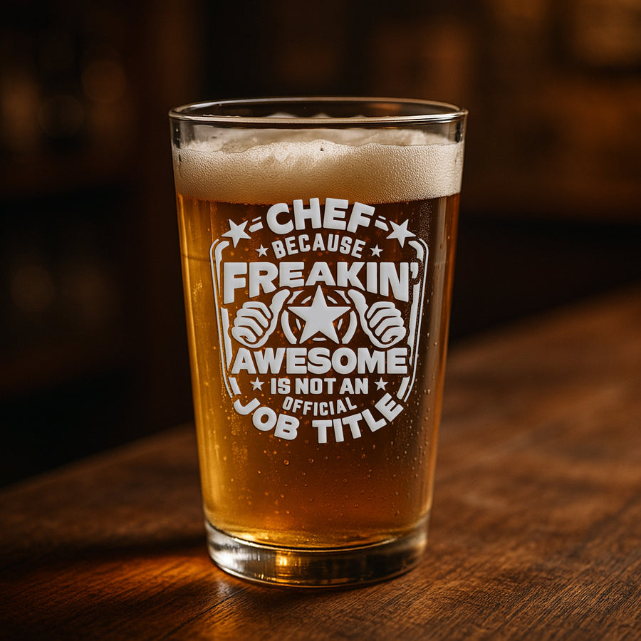 Awesome Job Chef Pint Glass