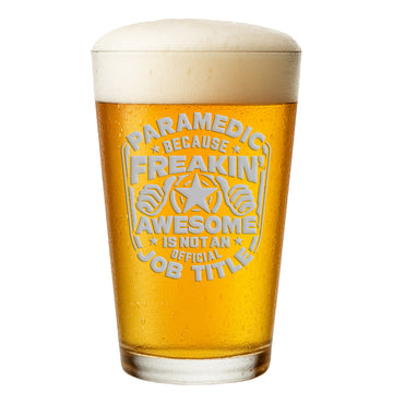 Awesome Job Paramedic Pint Glass
