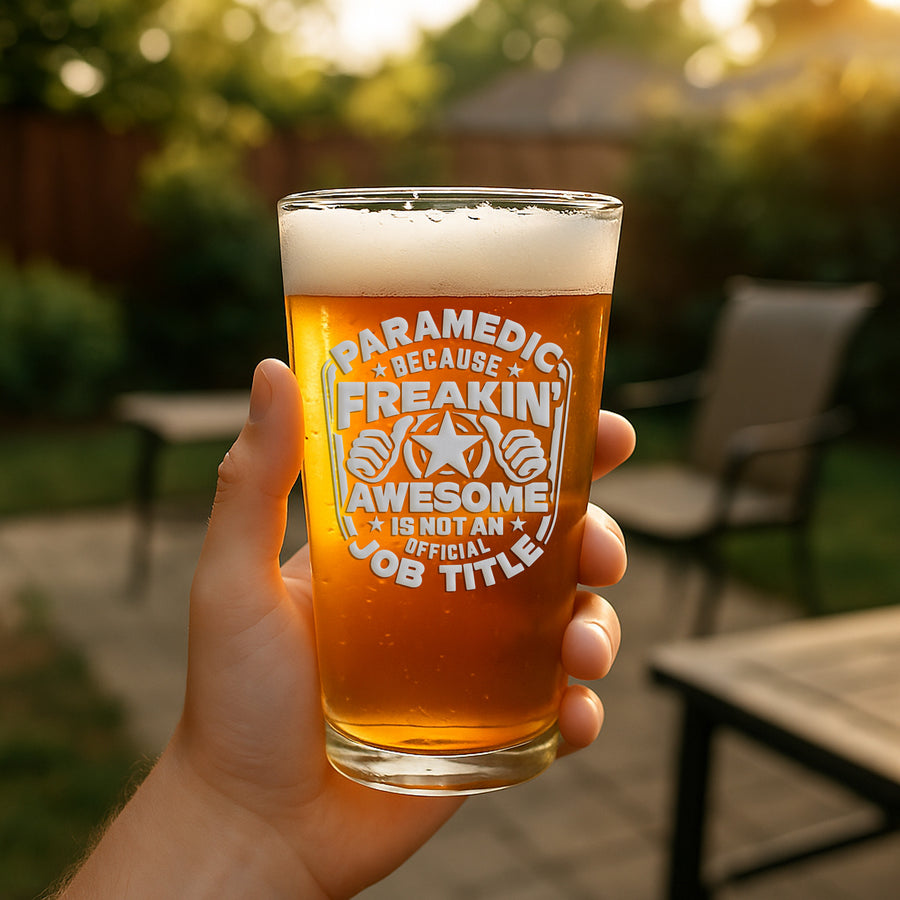 Awesome Job Paramedic Pint Glass