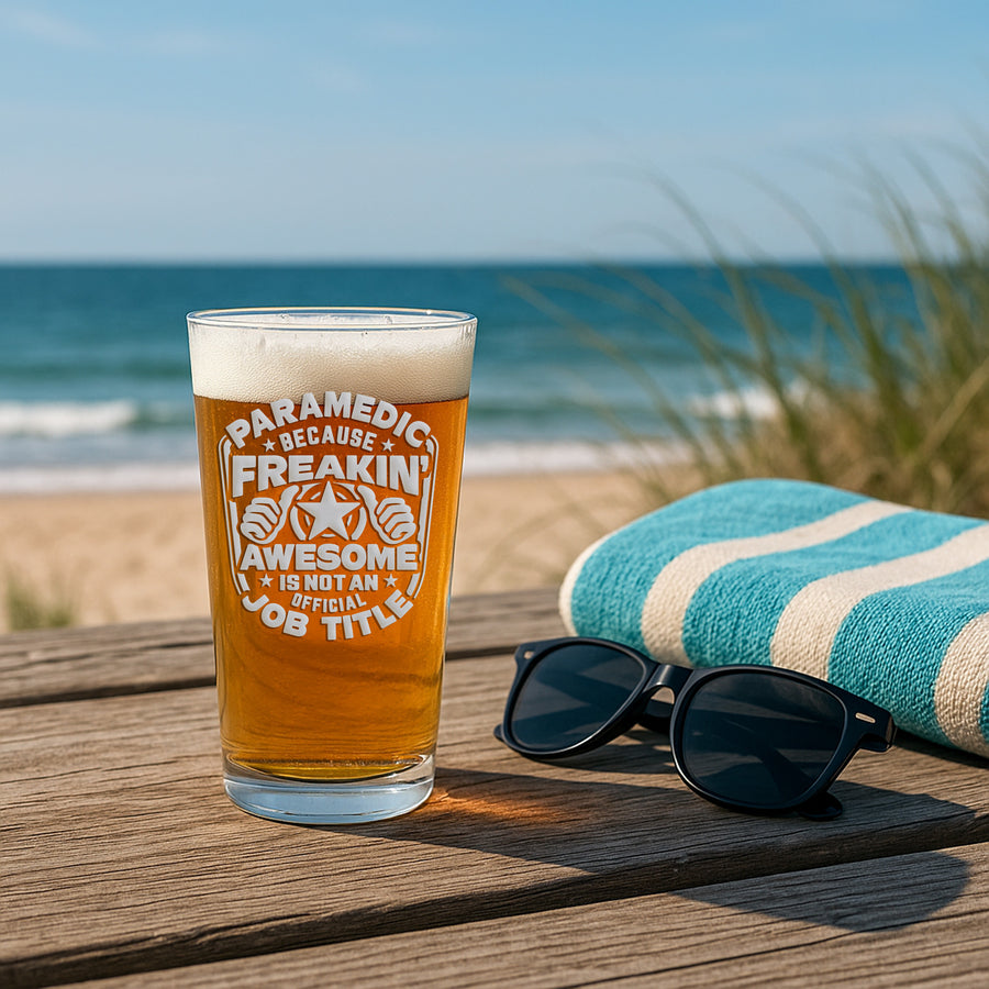 Awesome Job Paramedic Pint Glass