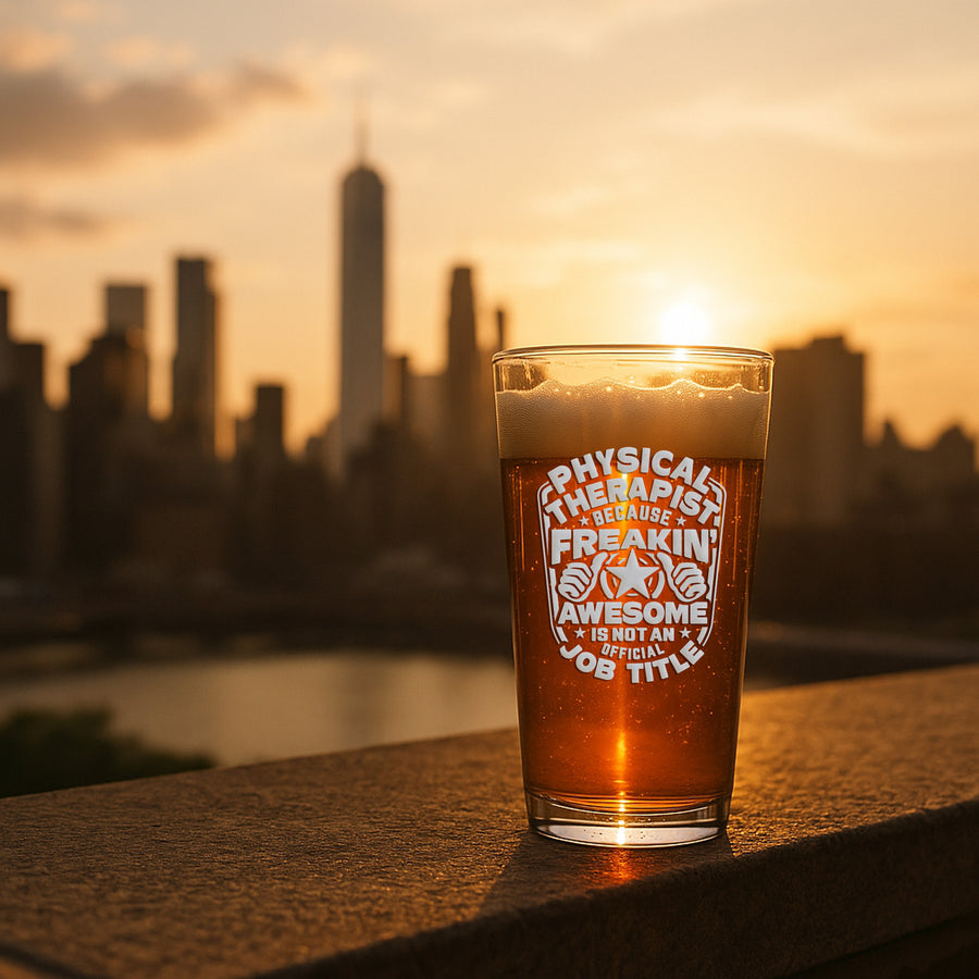 Awesome Job Physical Therapist Pint Glass
