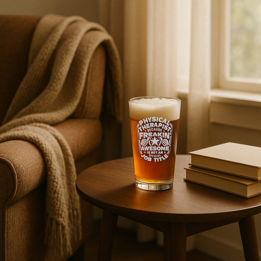 Awesome Job Physical Therapist Pint Glass