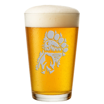 Big Foot Background Pint Glass