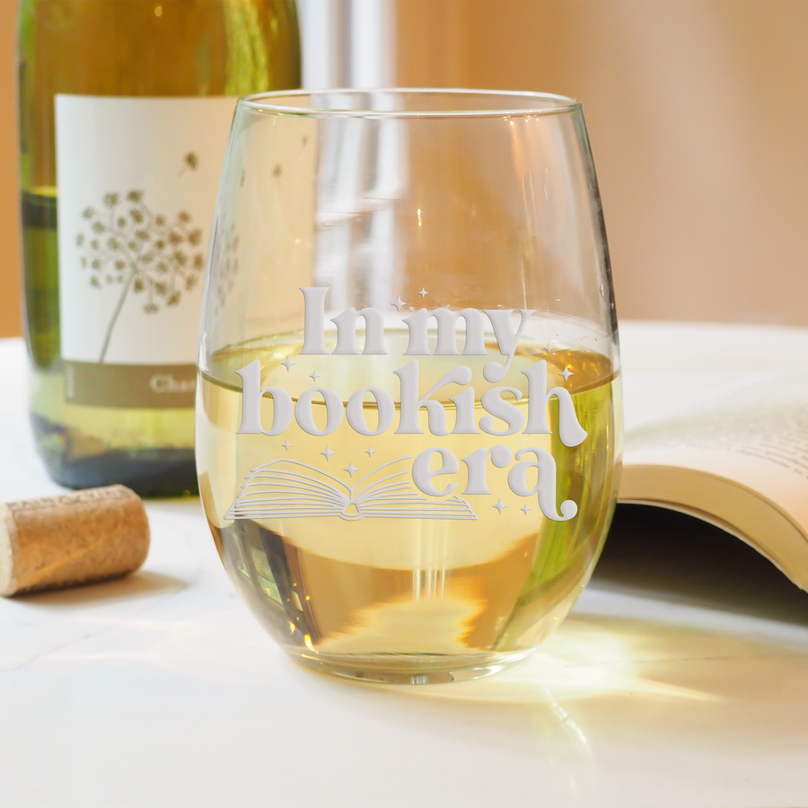Bookish Era Stemless Wine Glass