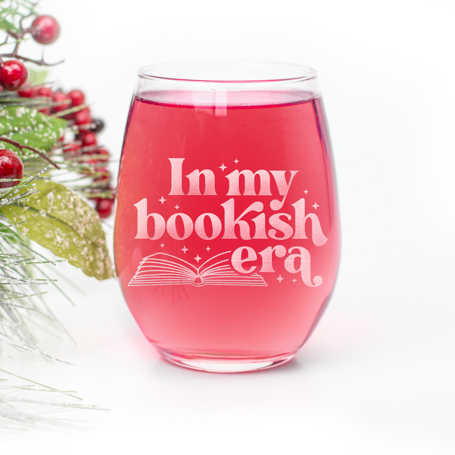 Bookish Era Stemless Wine Glass