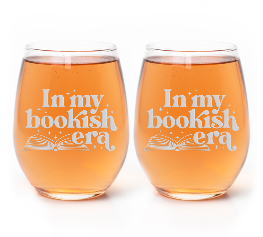 Bookish Era Stemless Wine Glass
