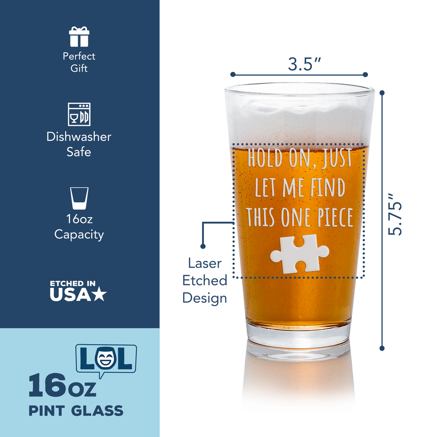 Find This Puzzle Piece Pint Glass