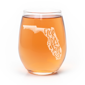 Florida Girl Stemless Wine Glass