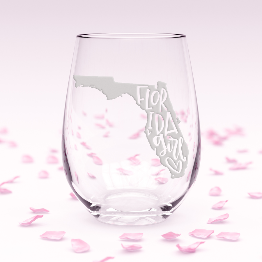 Florida Girl Stemless Wine Glass