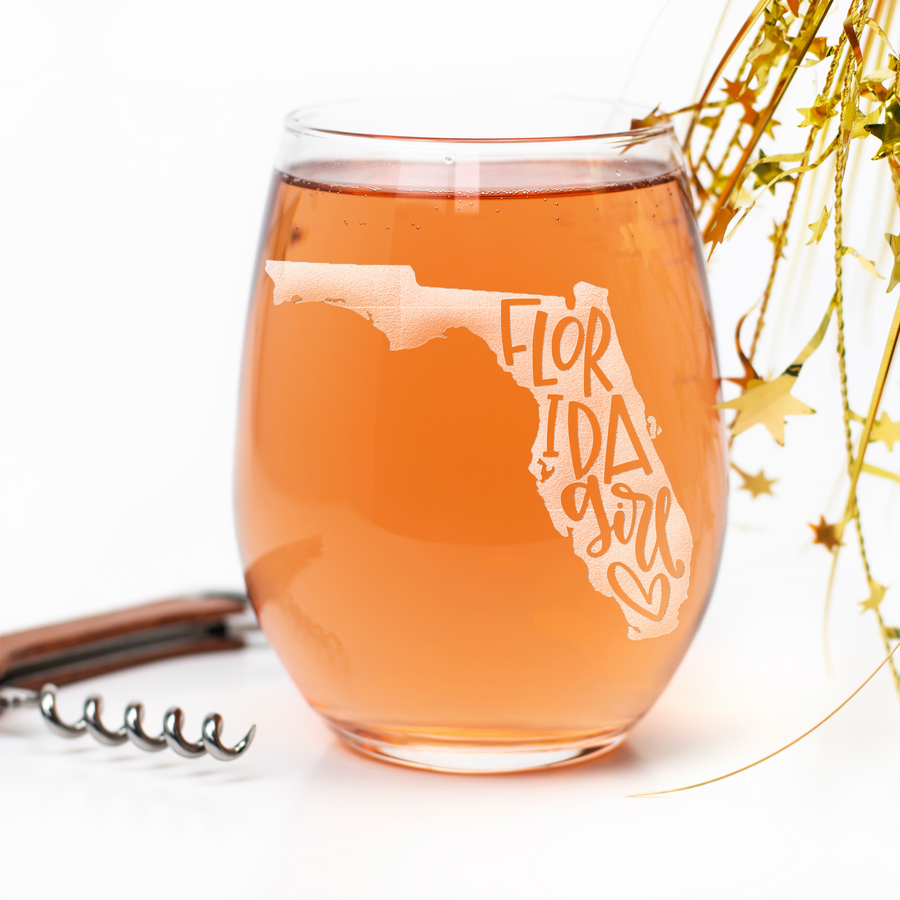 Florida Girl Stemless Wine Glass