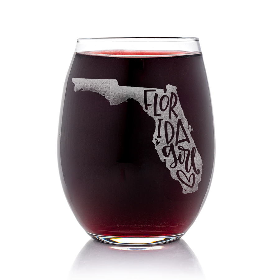 Florida Girl Stemless Wine Glass