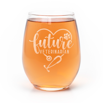 Future Veterinarian Stemless Wine Glass