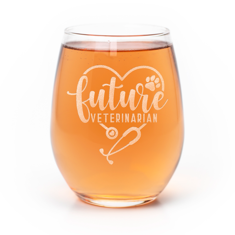 Future Veterinarian Stemless Wine Glass