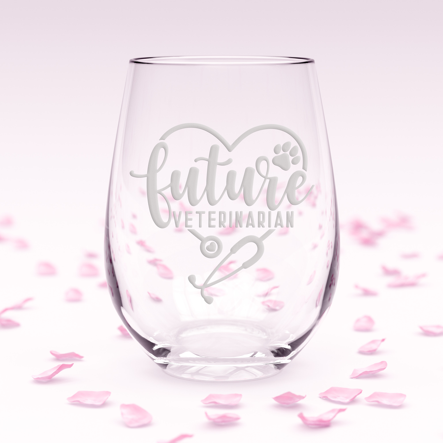 Future Veterinarian Stemless Wine Glass