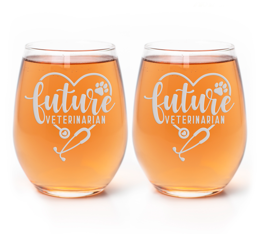 Future Veterinarian Stemless Wine Glass