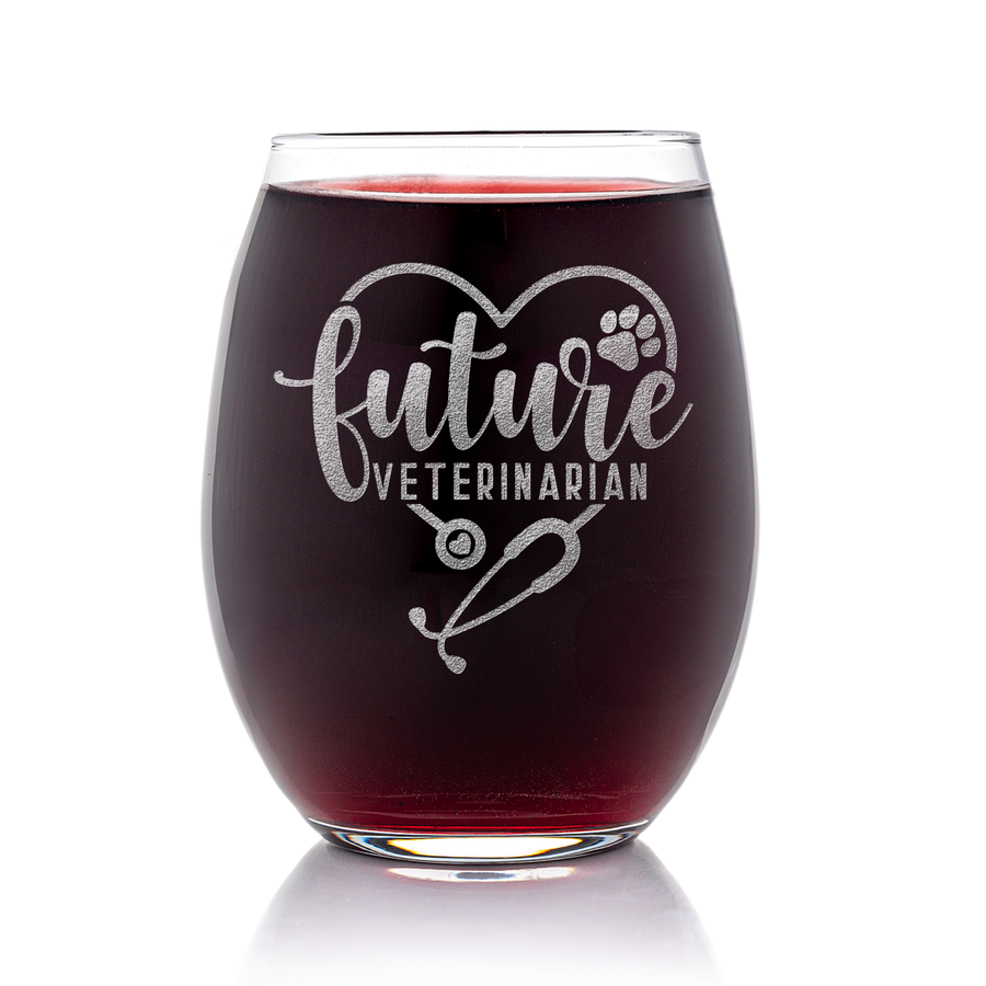 Future Veterinarian Stemless Wine Glass