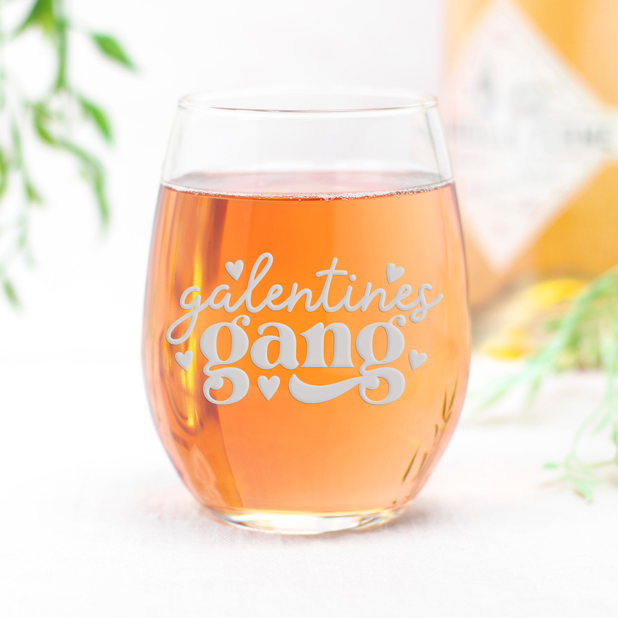 Galentines Gang Stemless Wine Glass