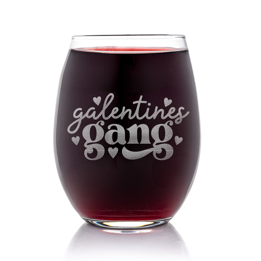 Galentines Gang Stemless Wine Glass