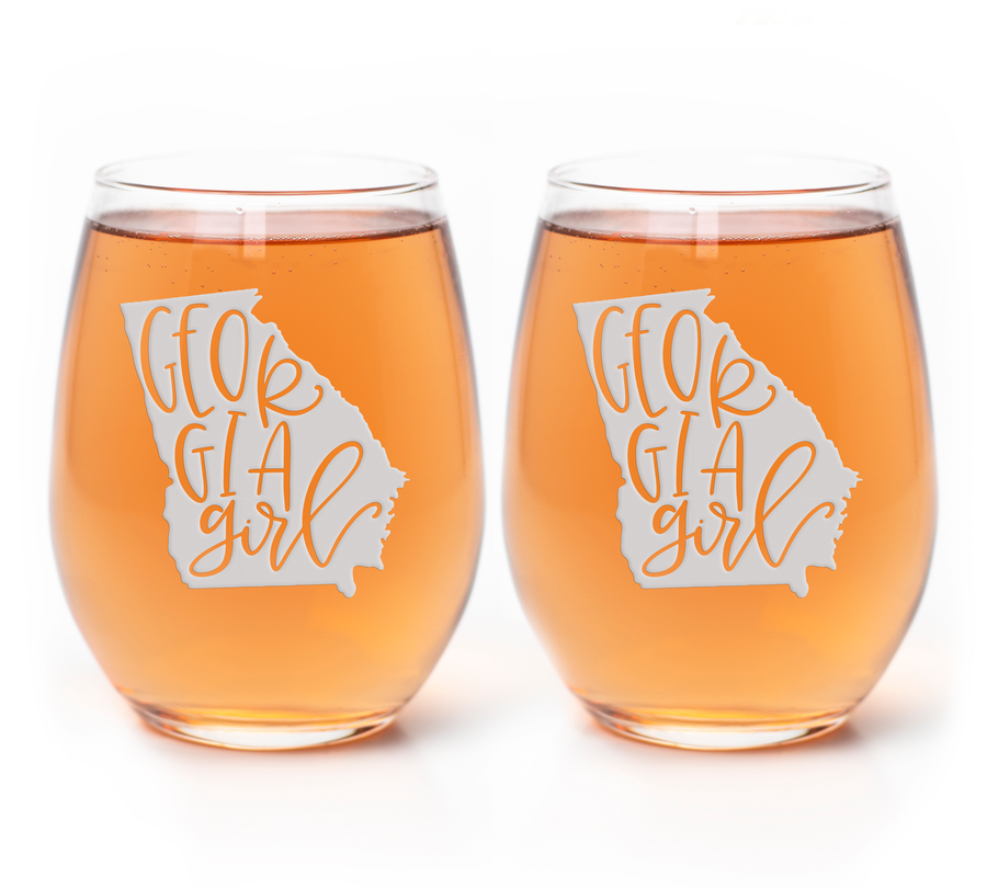 Georgia Girl Stemless Wine Glass