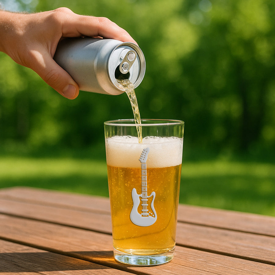 Guitar Instrument Pint Glass