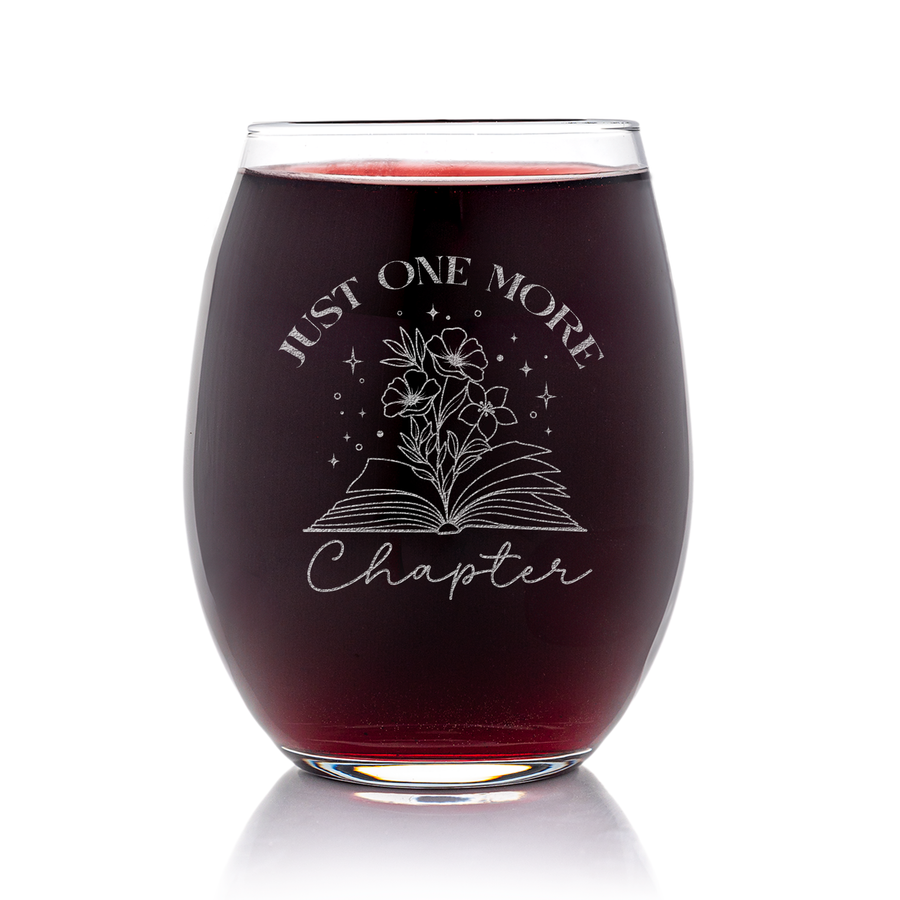 Just One Chapter Stemless Wine Glass
