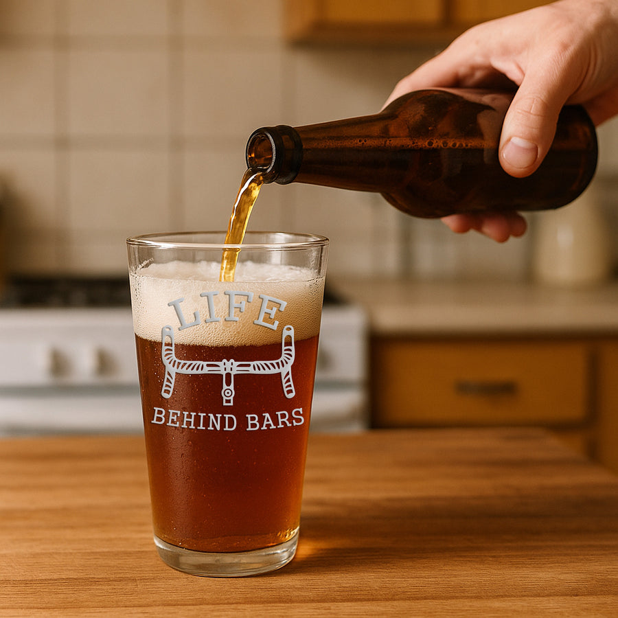 Life Cycling Bars Pint Glass