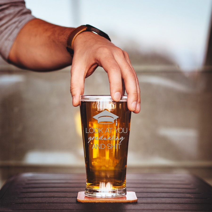 Look At You Graduating Pint Glass