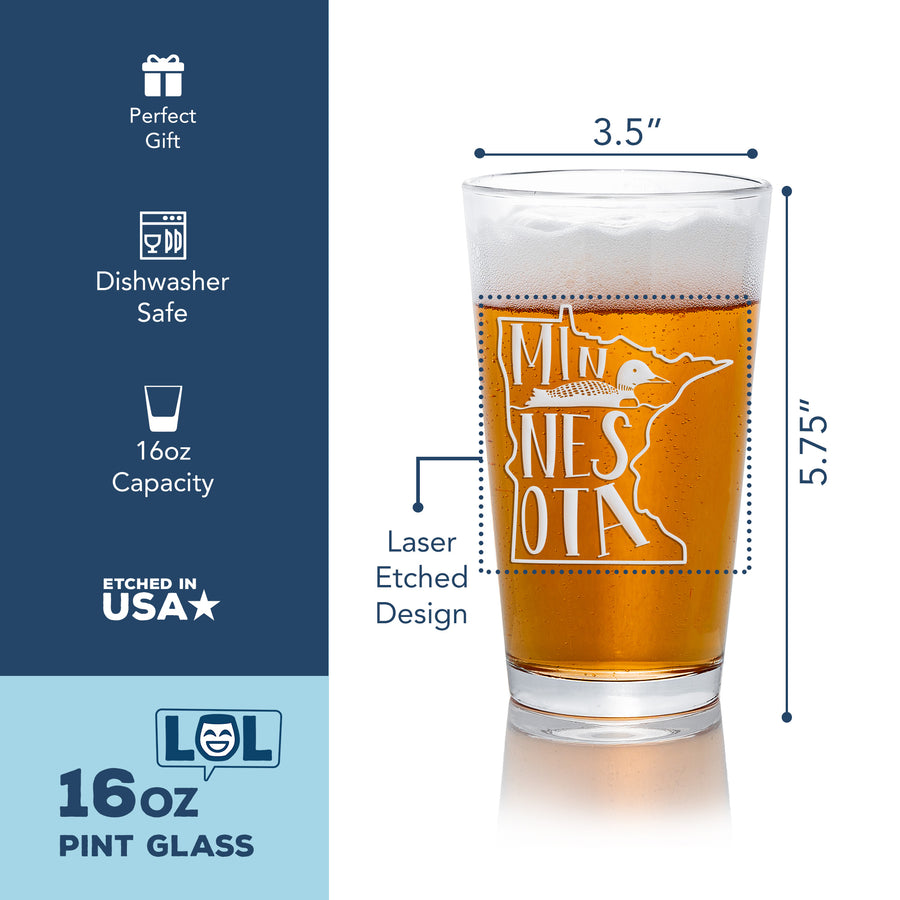 Minnesota Duck Pint Glass