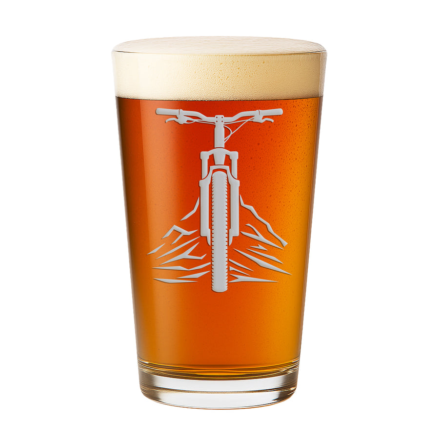 Mountain Bike Front Pint Glass