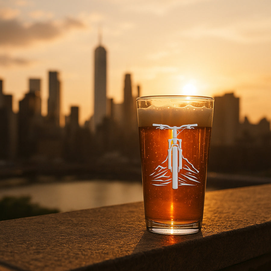 Mountain Bike Front Pint Glass
