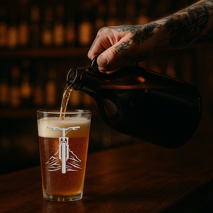 Mountain Bike Front Pint Glass