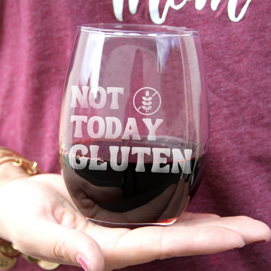Not Today Gluten Stemless Wine Glass