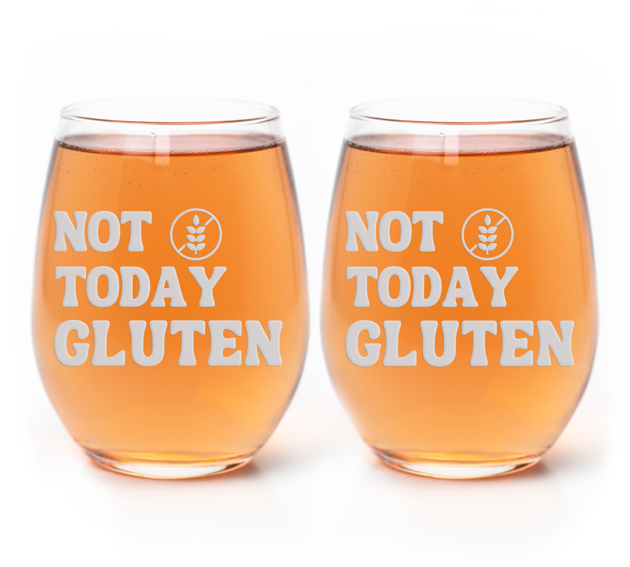 Not Today Gluten Stemless Wine Glass
