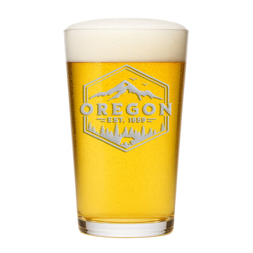 Oregon Badge Pint Glass