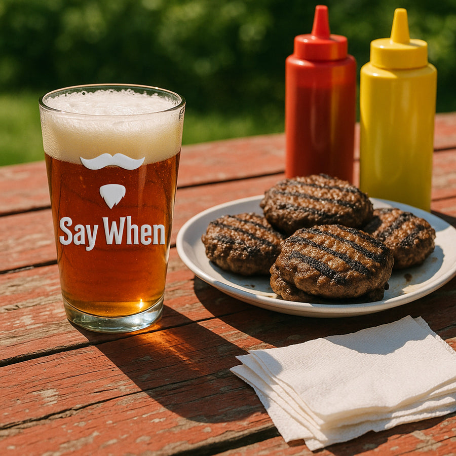Say When Pint Glass