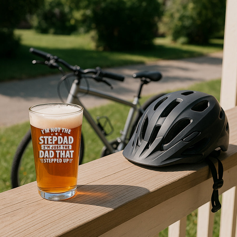 Stepdad Stepped Up Pint Glass