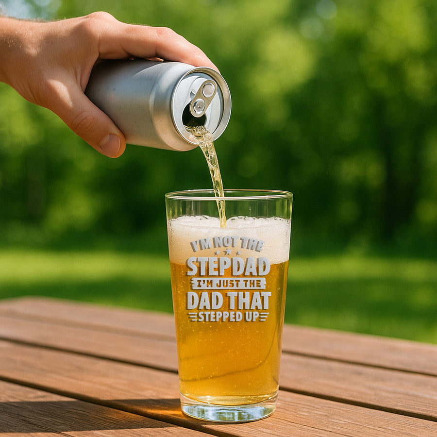 Stepdad Stepped Up Pint Glass