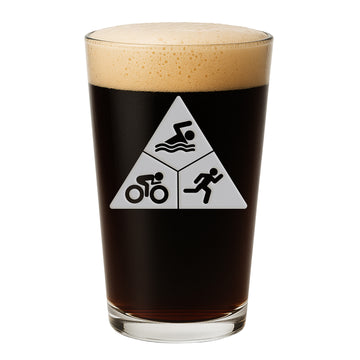 Triathalon Triangle Pint Glass