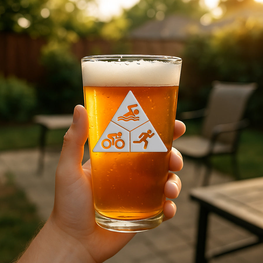 Triathalon Triangle Pint Glass