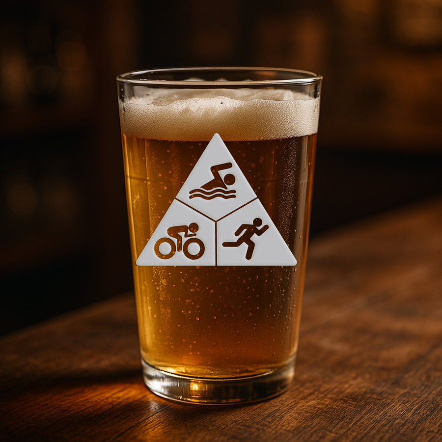 Triathalon Triangle Pint Glass