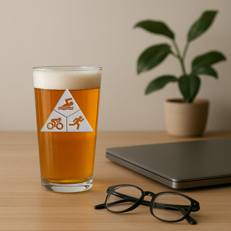 Triathalon Triangle Pint Glass