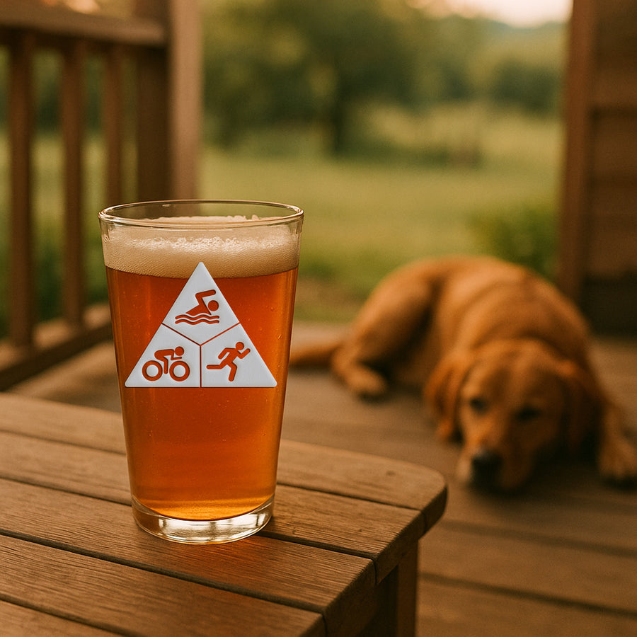 Triathalon Triangle Pint Glass