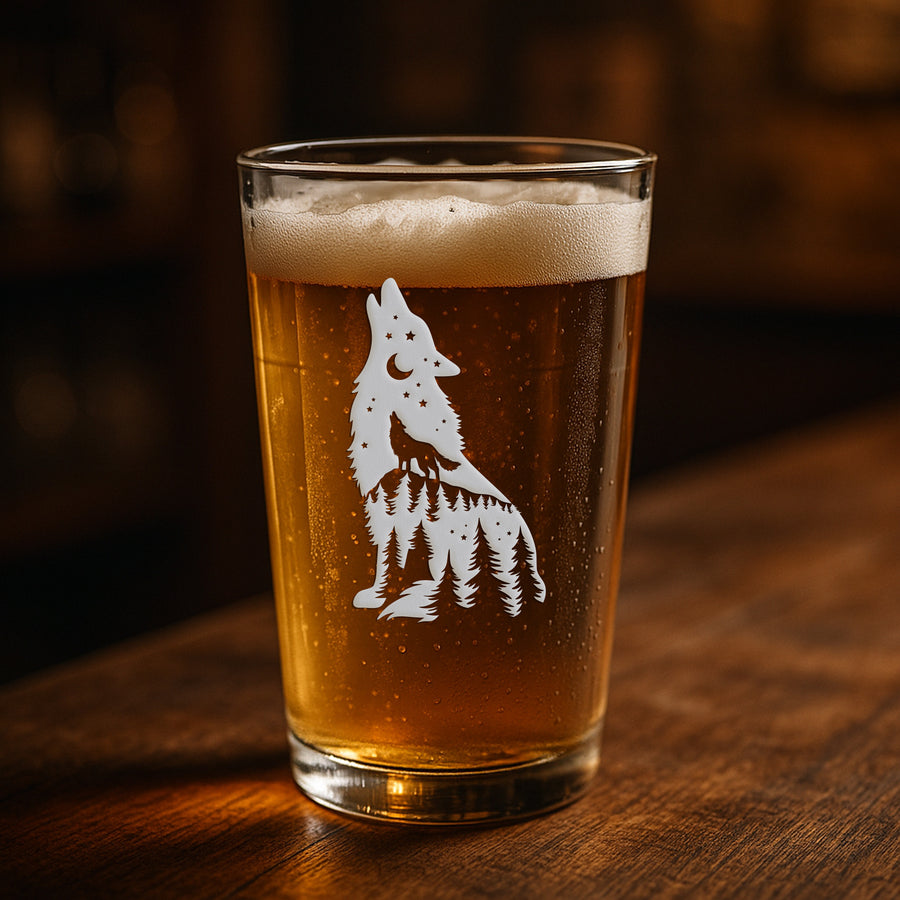 Wolf Howl Pint Glass