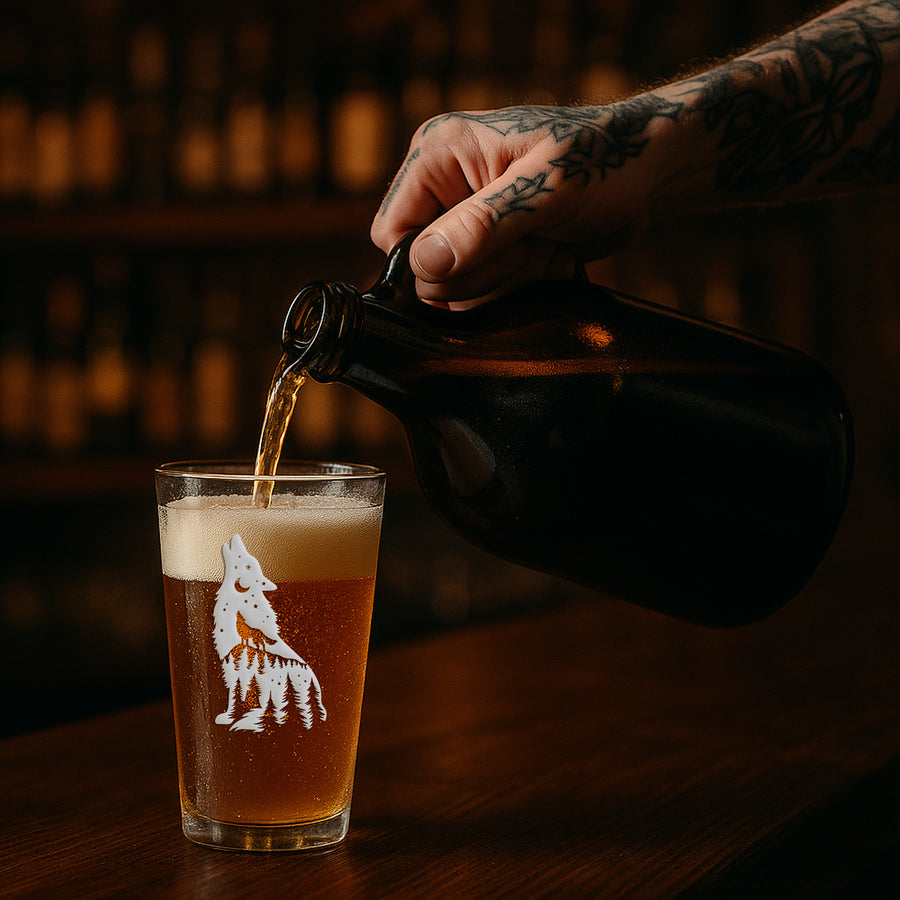 Wolf Howl Pint Glass