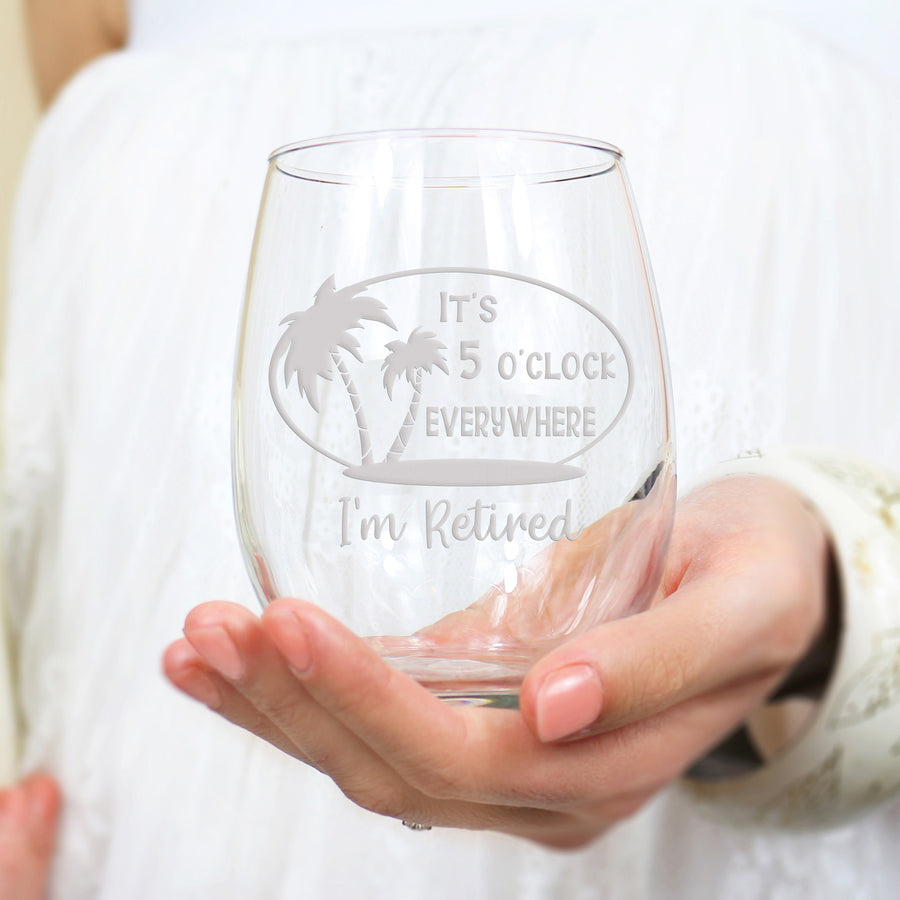 5 Oclock Everywhere Stemless Wine Glass